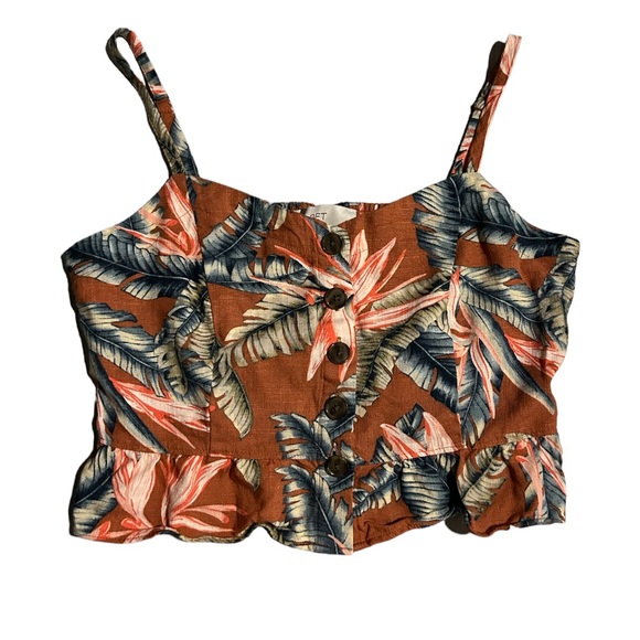 LOFT linen set- crop top and wide leg pants - Picture 4 of 7